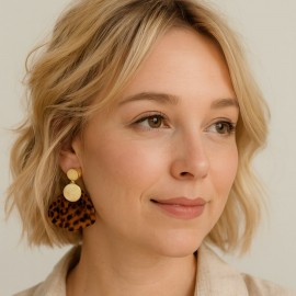 Boucles d'oreilles "Pétale Fauve" - Bijou tendance inspiration sauvage