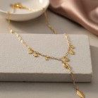 Collier Y lasso charms pendentifs doré "Naomi" - Bijou créateur