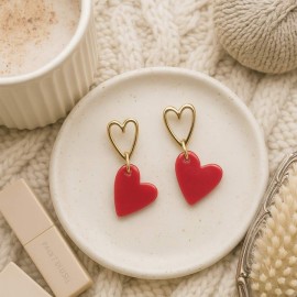 Boucles d'oreilles petits coeurs discrètes - Bijou tendance