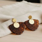 Boucles d'oreille géométriques léopard "Eclat Sauvage" - Bijou tendance inspiration sauvage