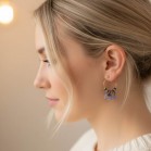 Boucles d'oreille bohèmes pampilles bleues - Bijou précieux