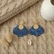 Boucles d'oreille pétales de fleur bleu  - Bijou tendance