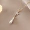 Collier mariée perles et strass zircon serti argent ou or "Calistine"  Bijou mariage 