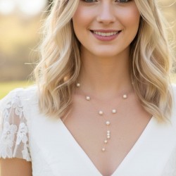 Collier de mariée perles original chic romantique 'Nelly'