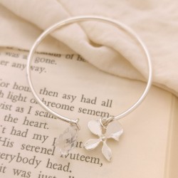 Bracelet mariage cristal Swarovski et fleur "Line" bijoux mariage