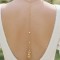 Collier de dos fleur pour robe de mariée dos nu "Awena"  Bijou mariage