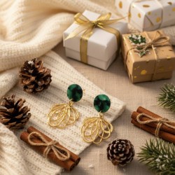 Boucles d'oreille fleur pendantes - Bijou tendance