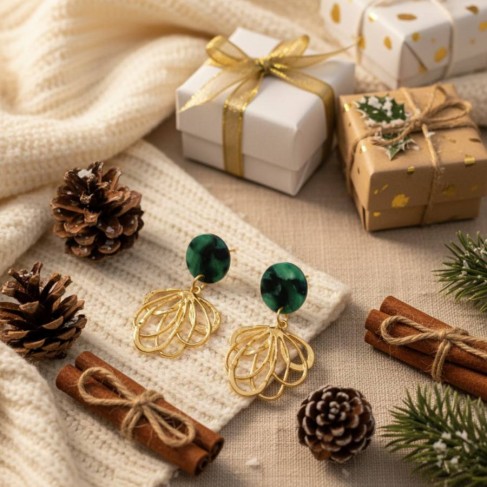 Boucles d'oreille fleur pendantes - Bijou tendance Boucles d'oreille fleur pendantes - Bijou tendance