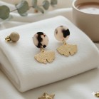Boucles d'oreille ginkgo intemporelles - Bijou tendance