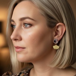 Boucles d'oreille ginkgo intemporelles - Bijou tendance