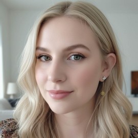 Boucles d'oreilles pendantes zircons sertis dorées - Bijou précieux