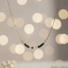 Collier Selva kaki foncé perles de culture et rocailles - Bijou bohème chic