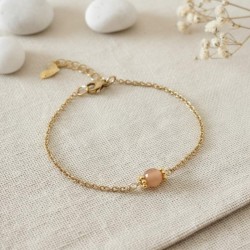Bracelet pierre de lune pêche - Bijou lithothérapie - Bijou pierre naturelle