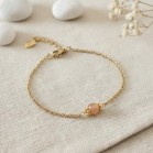 Bracelet pierre de lune pêche - Bijou lithothérapie - Bijou pierre naturelle