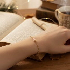 Bracelet pierre de lune pêche - Bijou lithothérapie - Bijou pierre naturelle