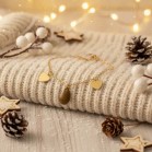 Bracelet breloques vert kaki dore - Bracelet charms