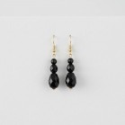 Boucles d'oreille pendantes noires "Gabrielle" - Bijou chic tendance
