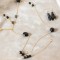 Boucles d'oreille pendantes noires "Gabrielle" - Bijou chic tendance
