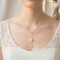 Collier mariée romantique rétro perle goutte "Beatriz"  Bijou mariage personnalisable