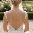 Collier de dos mariée perles en cascade "Anaé"  Bijou mariage