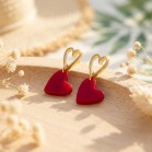 Boucles d'oreilles petits coeurs discrètes - Bijou tendance
