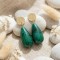 Boucles d'oreille perles goutte vertes - Bijou bohème tendance