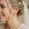 Boucles d'oreille chic zircons forme feuille "Cilia" - Bijoux mariage