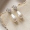 "Elona" boucles mariée perle goutte strass - bijou mariage
