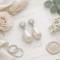 "Elona" boucles mariée perle goutte strass - bijou mariage