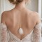 Collier dos mariage bohème plume perles swarovski Eugénie -  Bijou mariée personnalisable