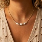 Collier Grace en coquillage blanc et doré - Bijou créateur