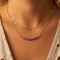Collier améthystes double rang Amélia - Améthyste bohème chic