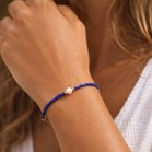 Bracelet Perle Eau Douce & Miyuki Bleu - Bracelet Minimaliste Ajustable