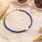 Bracelet Perle Eau Douce & Miyuki Bleu - Bracelet Minimaliste Ajustable