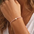 Bracelet Perle d'Eau Douce & Perles Miyuki Rose Poudré – Finition Or