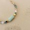 Collier aventurine or et perles verre de bohème Zéphyr - Bijou pierre semi-précieuse