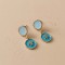 Boucles d'oreille discrètes bleu céladon et turquoise - Bijou précieux