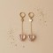 Boucles d'oreille pendantes coeur  - Bijou tendance
