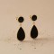 Boucles d'oreille vitrail noir et or - Bijou précieux