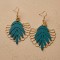 Boucles d'oreilles bohèmes feuille & éventail - Bijou tendance
