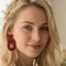 Boucles d'oreille maxi Ô coeurs rouge paillettes  - Bijou soirée