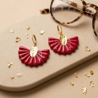 Boucles d'oreille bohèmes rouge style latino - Bijou tendance