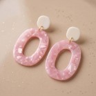 Boucles d'oreille maxi Ô rose pâle  - Bijou tendance