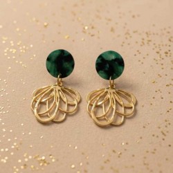 Boucles d'oreille fleur pendantes - Bijou tendance