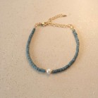 Bracelet Aqua perle de culture et cubes bleu-vert - Bijou bohème chic