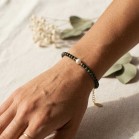 Bracelet Selva perle de culture et rocailles kaki - Bijou bohème chic