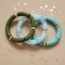 Bracelets élastiques vert assortis  "Garden"