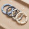Bracelets élastiques bleu gris argent assortis "Riviera"