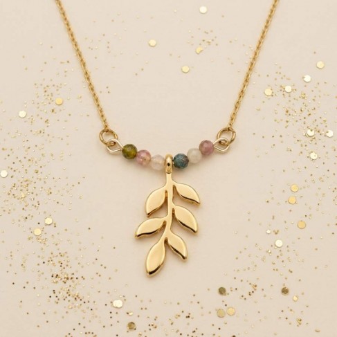 Collier pierre fine tourmaline  - Bijou pr&eacute;cieux
