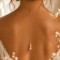 Bijou de dos mariage rétro perles discret "Natalia"  Bijou mariage personnalisable